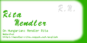 rita mendler business card